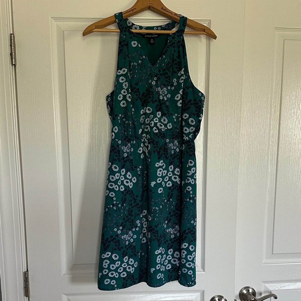 41 Hawthorn Teal Floral Midi Dress